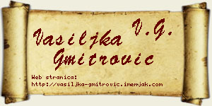 Vasiljka Gmitrović vizit kartica